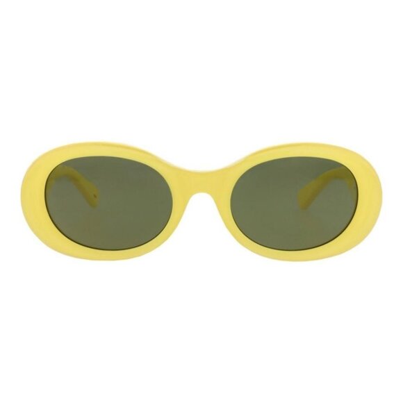 Gucci Womens Round/Oval Yellow Yellow Green Fashion Designer Eyewear - Picture 1 of 4